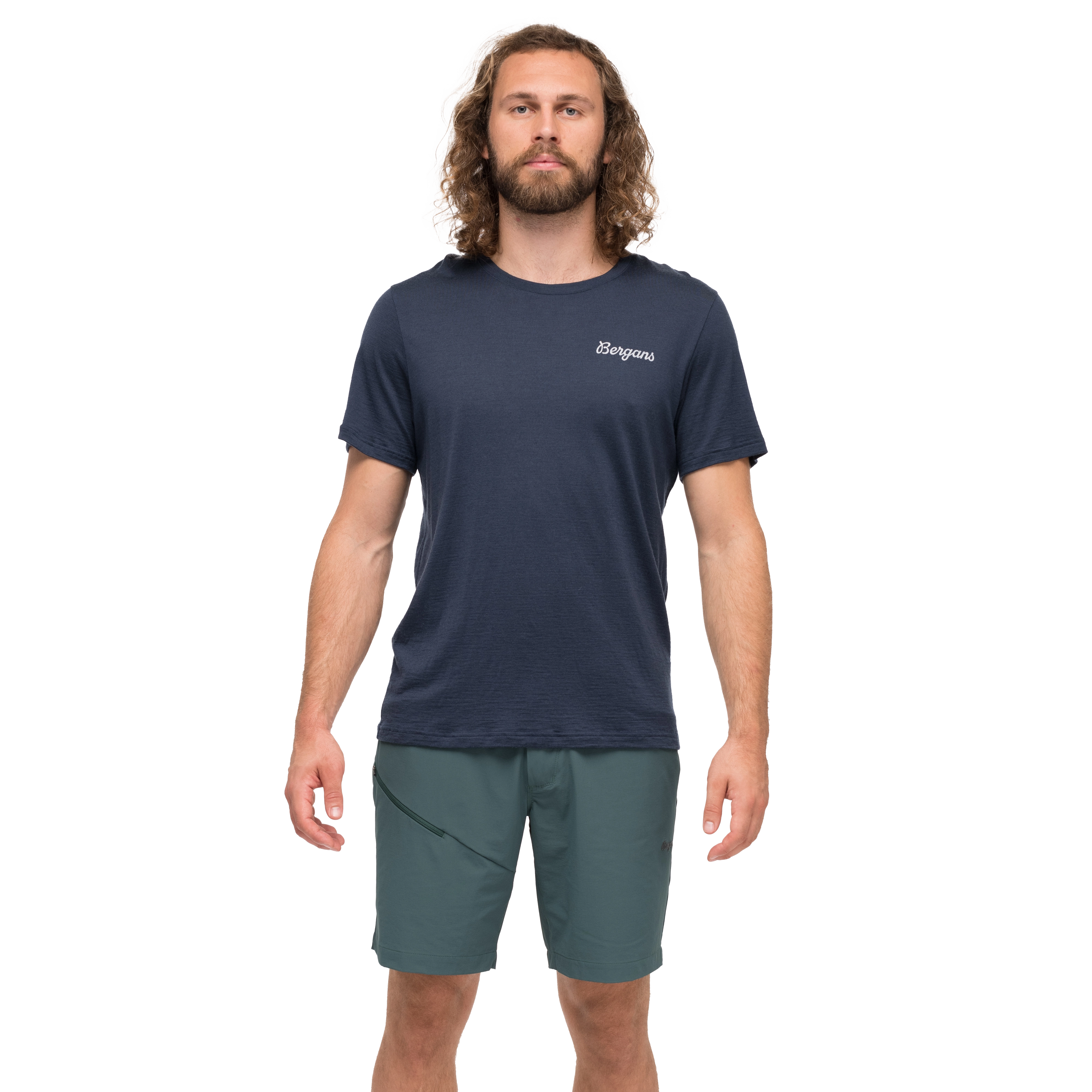 Rabot Emblem Wool Tee Men Navy Blue