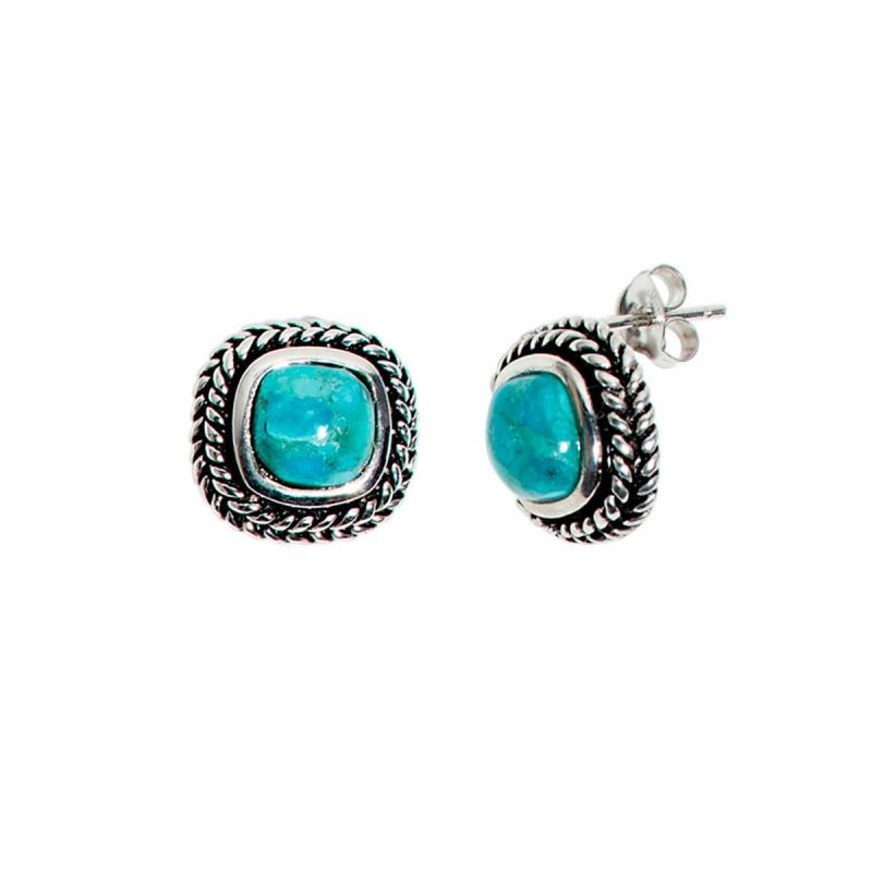 Boucles d'oreilles argent massif et pierre naturelle