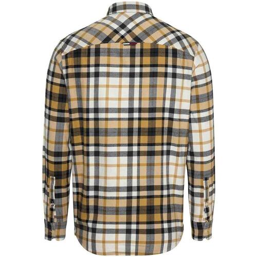 Tommy Jeans - TJM CLSC ESSENTIAL CHECK SHIRT Marrón