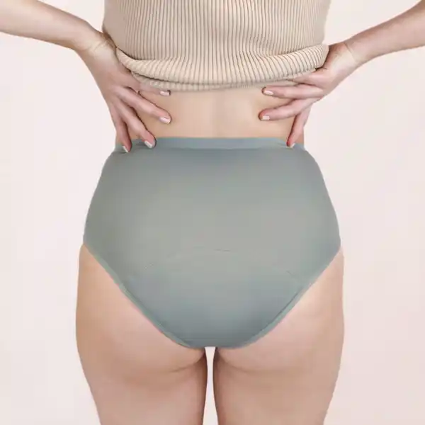 Periodenunterwäsche High Waist, Salbei - M
