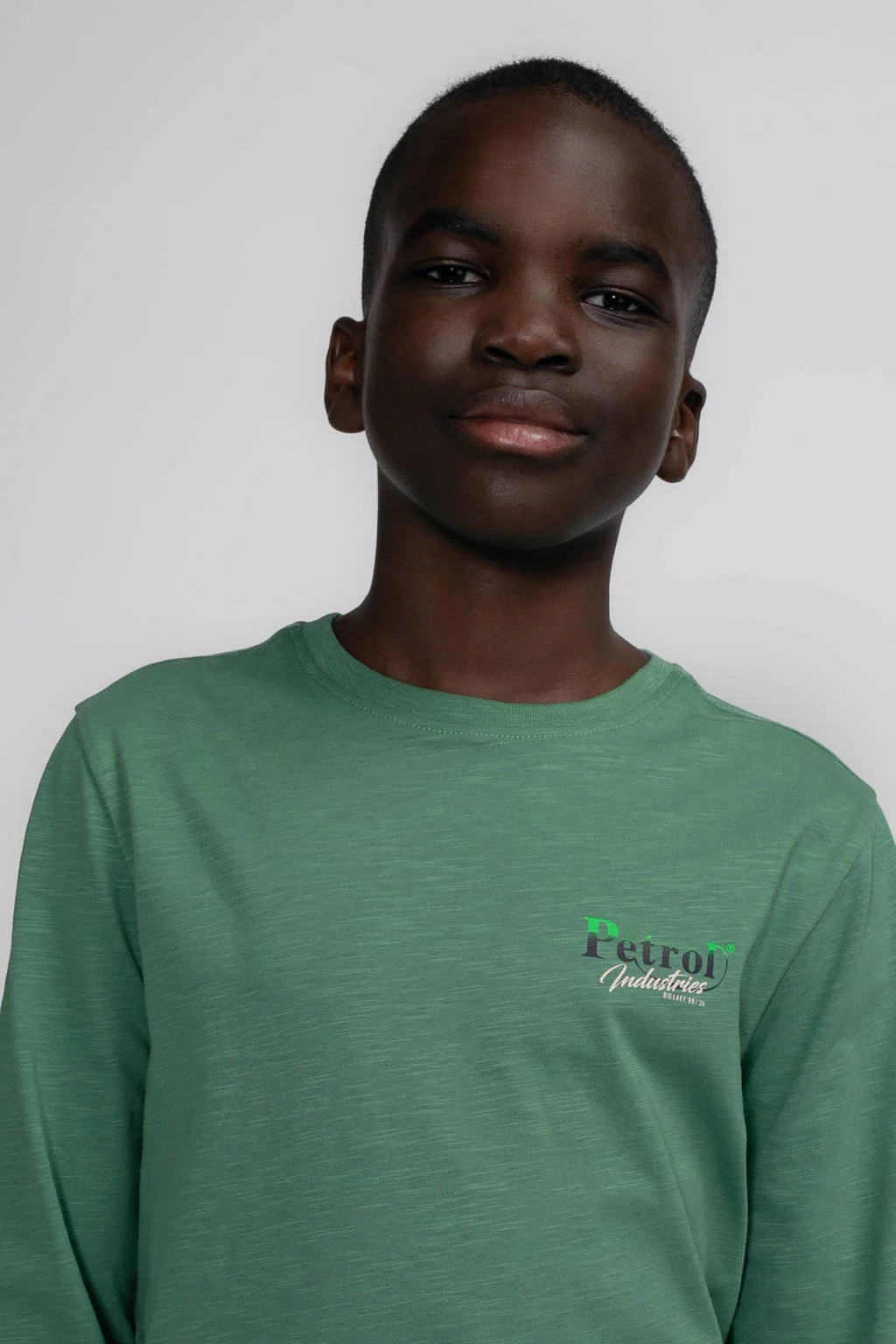 Petrol Industries longsleeve met backprint groen