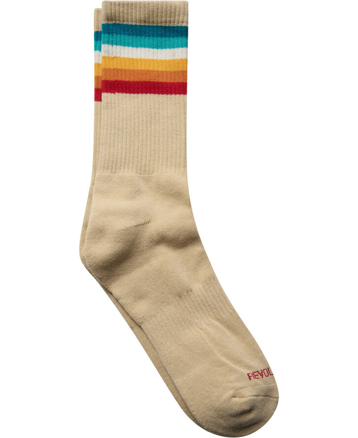 RVLT - Revolution Jaquard Crew Sock Beige