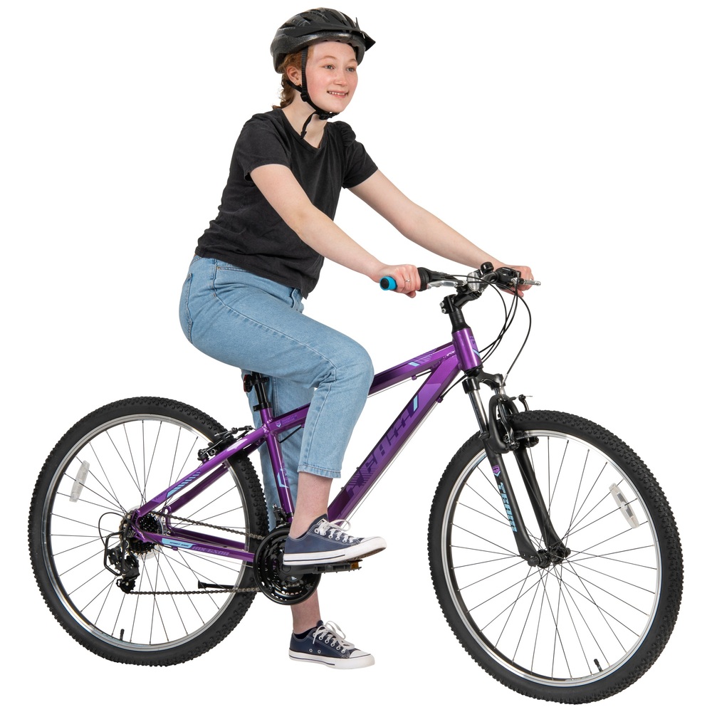 27,5 Zoll Team-Mountainbike aus Aluminium, Lila/Cyan