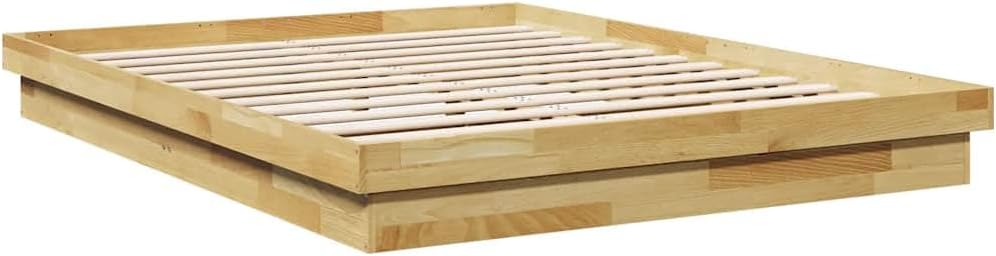 vidaXL Massivholzbett ohne Matratze 160x200 cm Eichenholz, Bettrahmen, Bett, Bett Massivholz, Schlafzimmermöbel, Bett Holz, Doppelbett, Holzbett