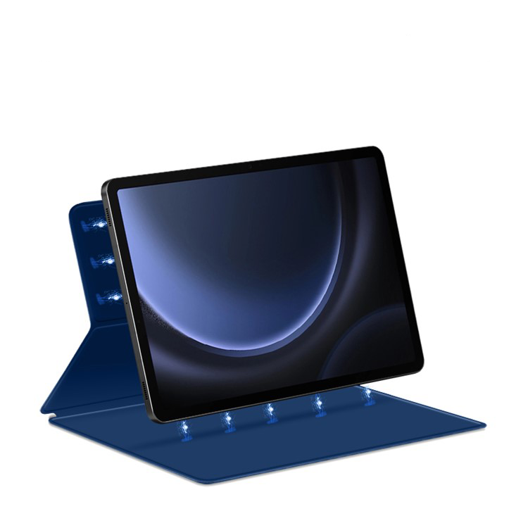 Samsung Galaxy Tab S10 FE / Tab S9 FE Smart Cover Flip Case Leder Tasche Schutzhülle Magnetcover   S-Pen Halterung - Dunkelblau