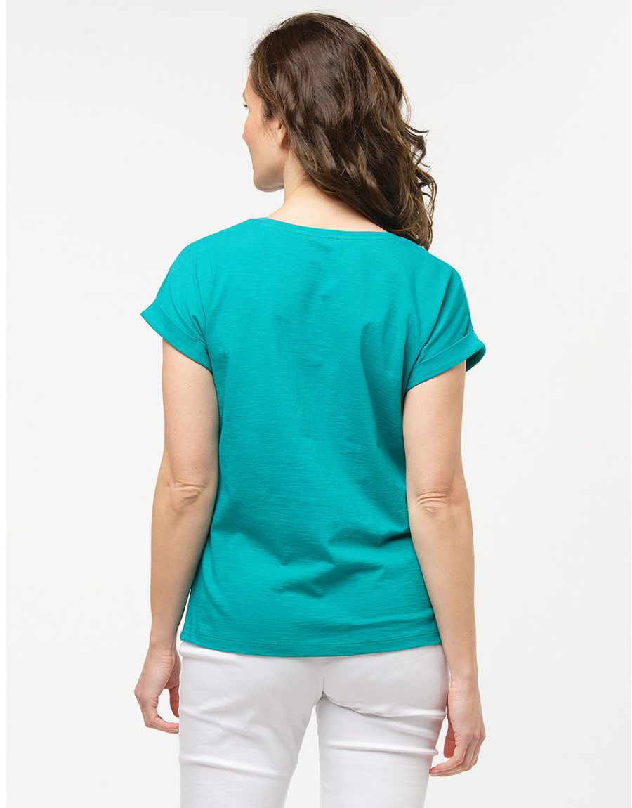 T-shirt vert 100% coton