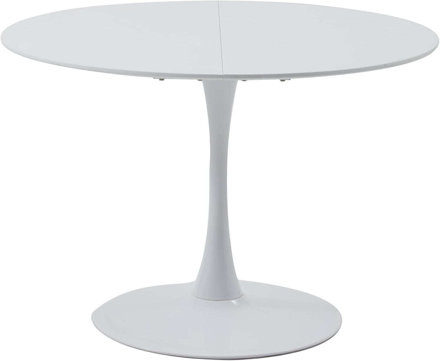 GrandCA HOME 110cm weißer moderner runder Esstisch,Tisch rund 110 cm, Esstisch rund,geeignet für 4–6 Personen, Geeignet für Küche,Wohnzimmer, Esszimmer,Weiß