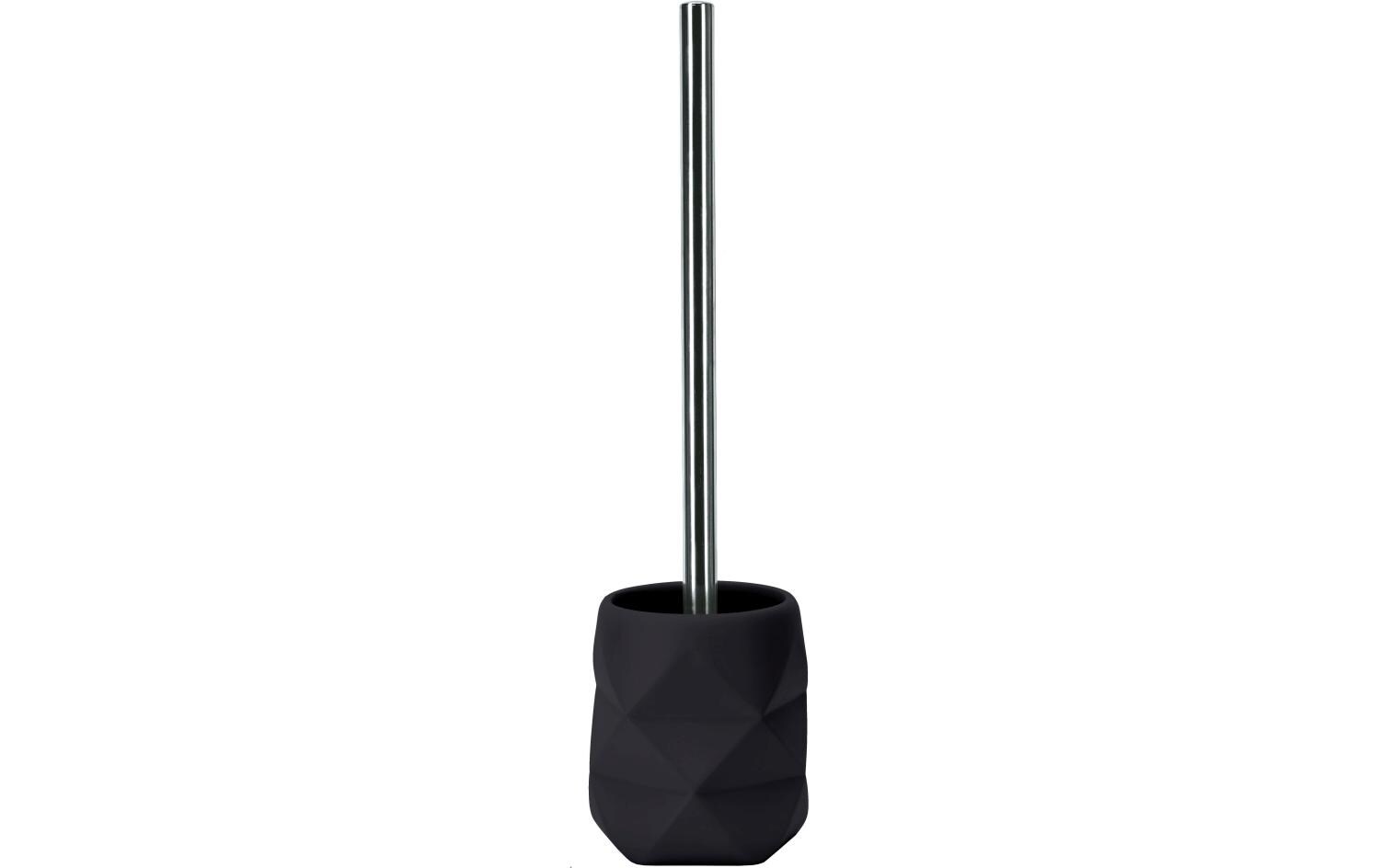Toilettenbürste Crackle Schwarz, PolyresinEleganter WC-Bürstenhalter