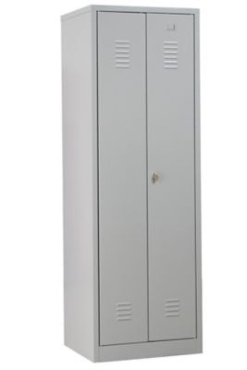 PROREGAL Garderobekast Camel 2 Compartimenten & 1 Slot HxBxD 180 x 60 x 50 cm Hangslot Grijs