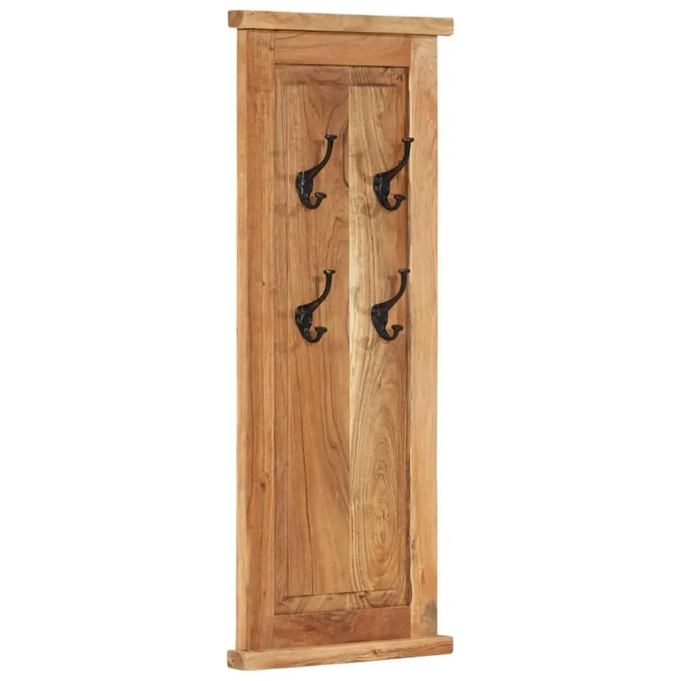 vidaXL - Kapstok - Bruin - Hout - 2 stuks