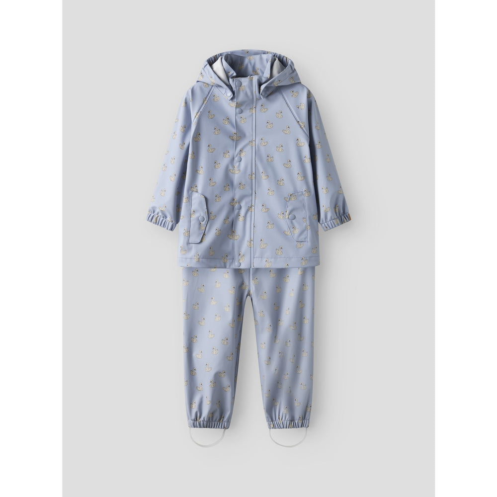 Køb Lil'Atelier Zen Blue Swan Nmfladry10 Rain Sæt Aop Fo Lil