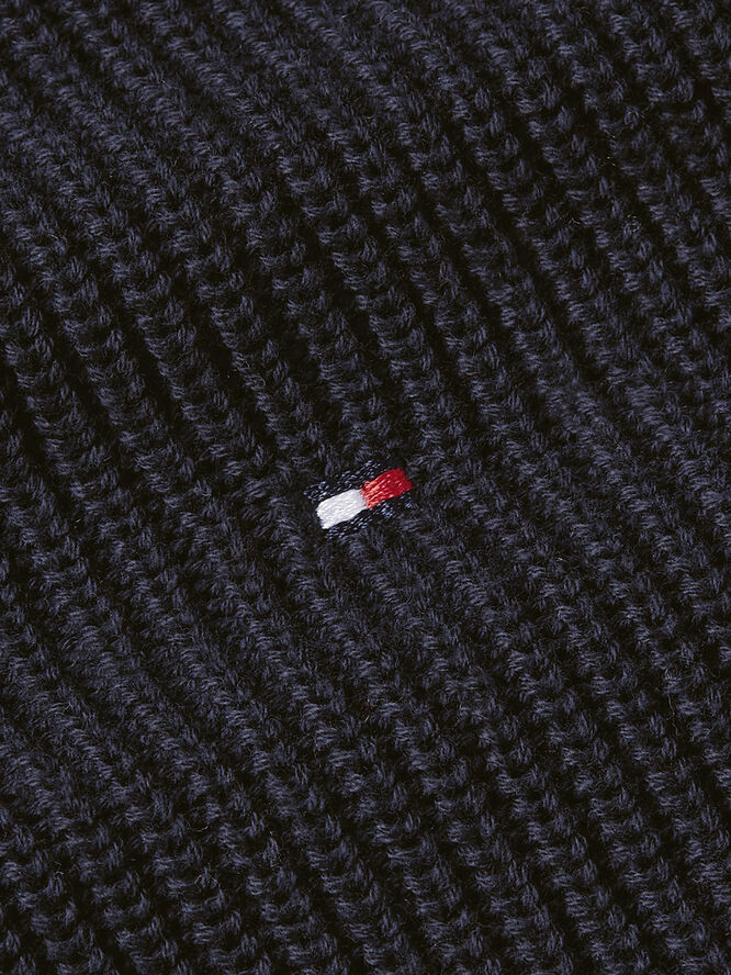 Tommy Hilfiger CO CARDI STITCH ROLL-NK LS SWT Desert sky
