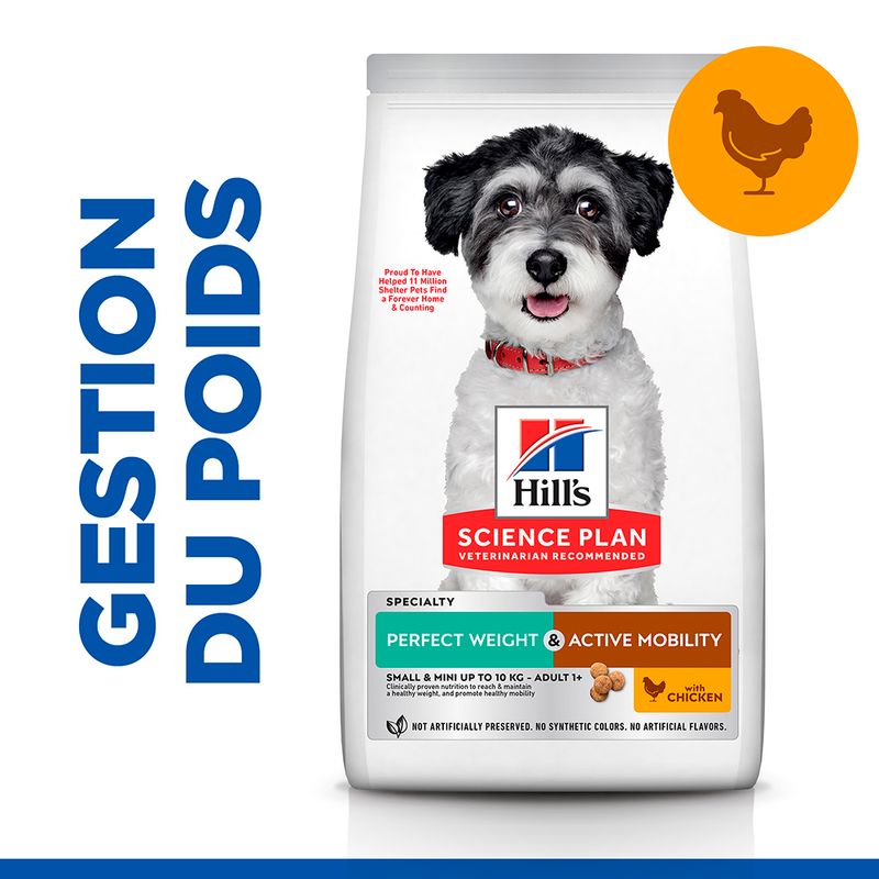 Hill's Science Plan Adult Perfect Weight & Active Mobility Small & Mini poulet