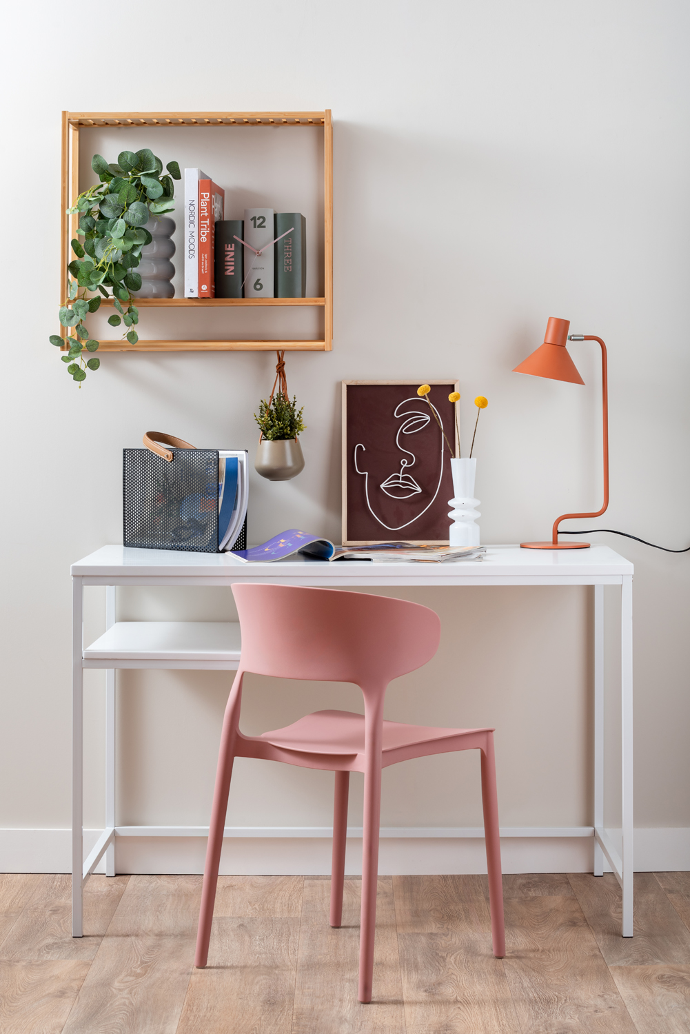 Dining chair Fain PP faded pink