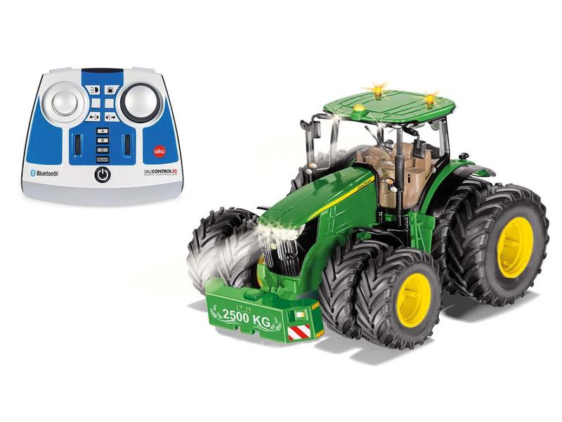 Siku Traktor John Deere 7290R Doppelreifen, mit Controller Siku Control Traktor mit Bluetooth Fernsteuerung