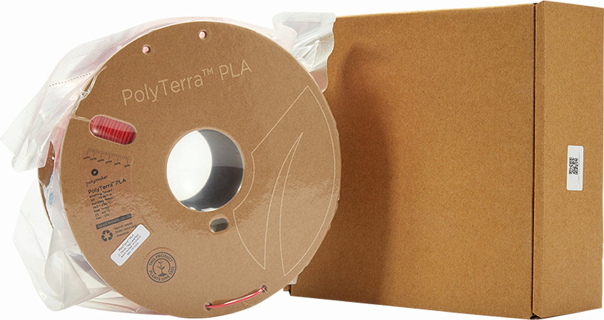 Polymaker  PolyTerra PLA Lava Red, 1,75 mm / 1000 g    Filament mit reduziertem Kunststoffgehalt