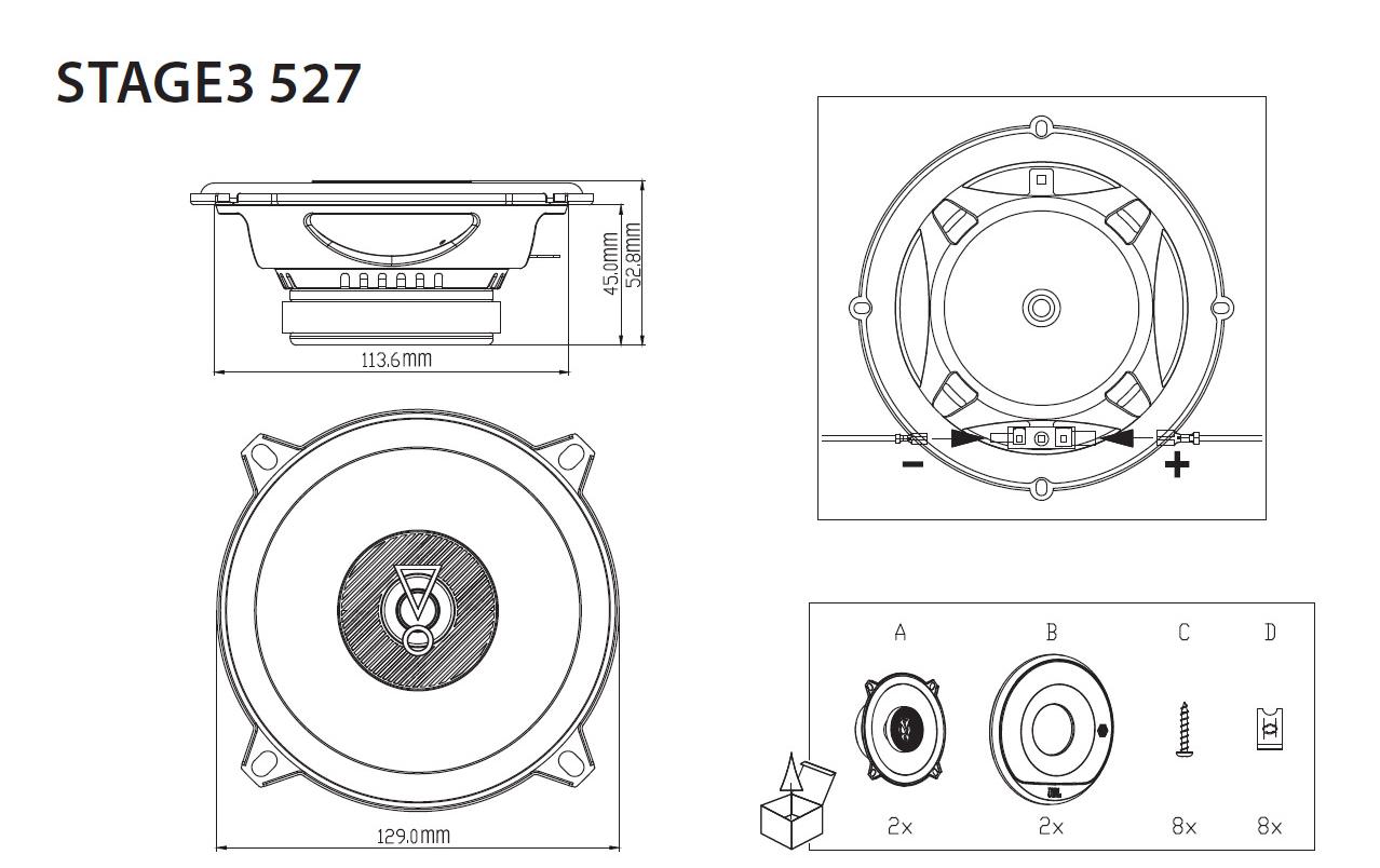 2-Weg Lautsprecher Stage3 527Koaxial-Lautsprecher