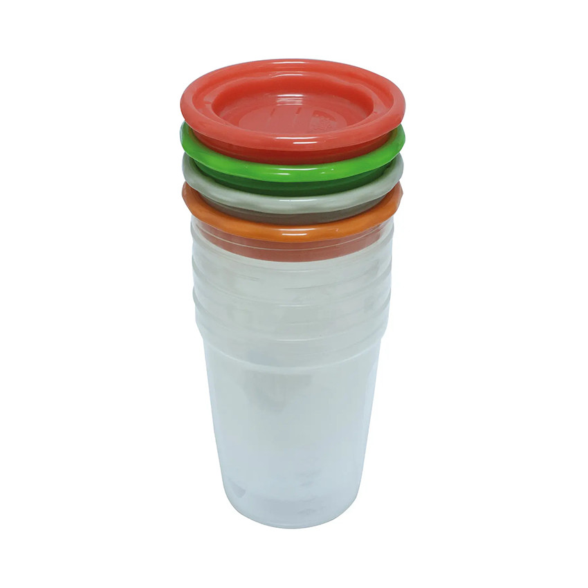 Lot de 4 grands pots de conservation alimentaire