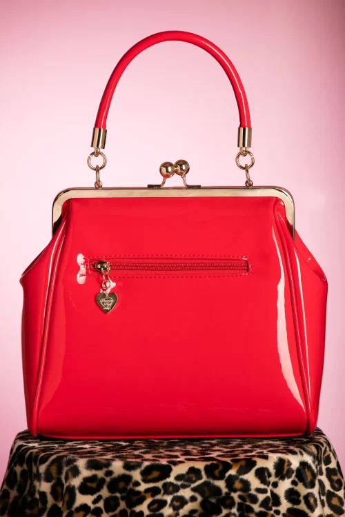 Banned Retro Amerikaanse vintage patenttas in rood