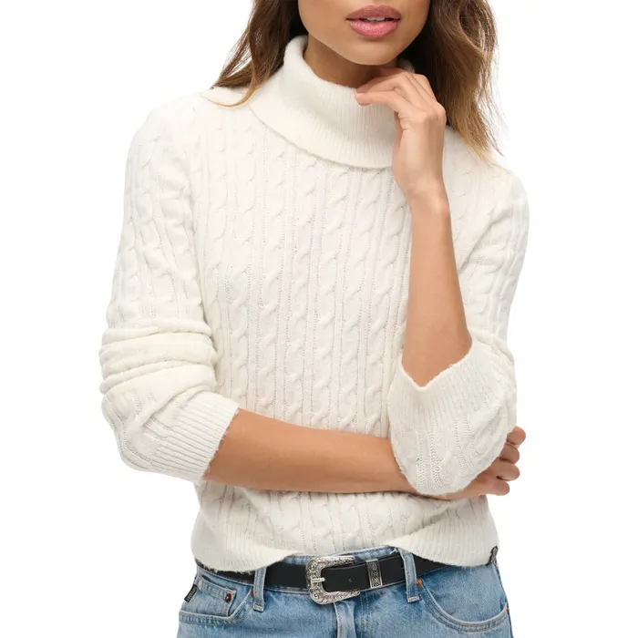 Superdry Cable Roll Neck Trui Dames