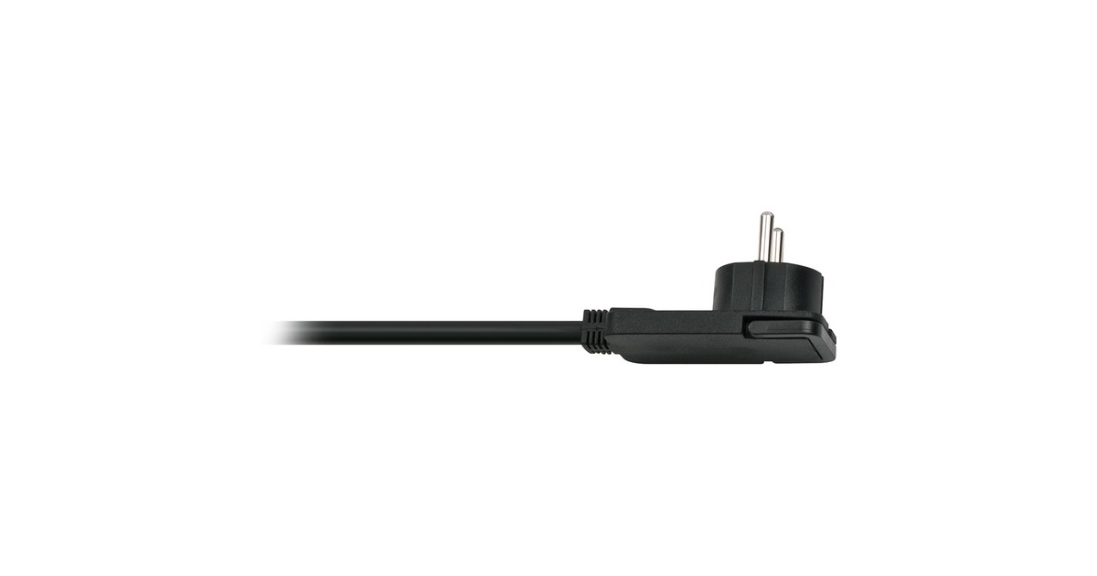 BrennenstuhlComfort-Line Plus, 4-voudig stekkerdoos  (Zwart, met platte stekker, 2m H05VV-F 3G1,5)