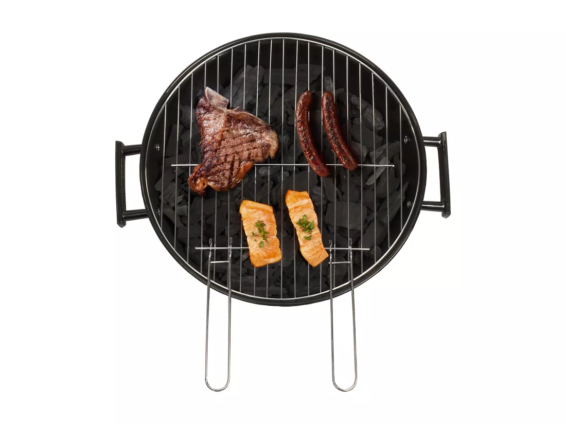 Livoo Barbecue à charbon 41cm rouge/noir - doc172r