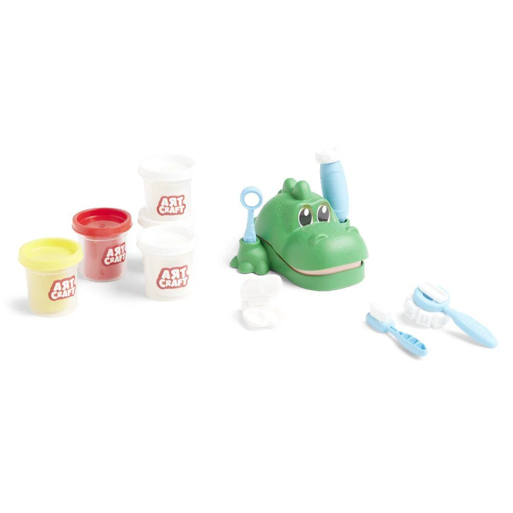 Pâte à modeler dinosaure dentiste