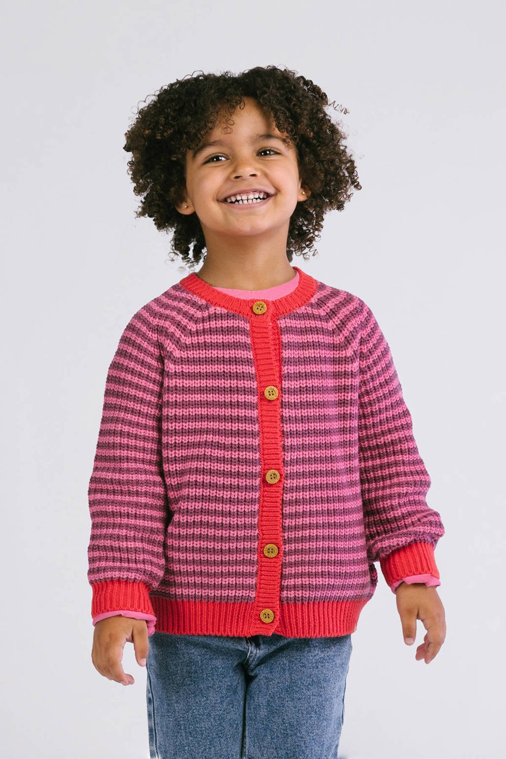 The New Chapter cardigan rood gebreid