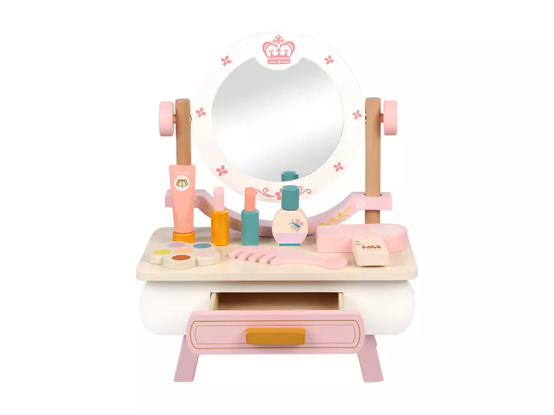 Jeu de Table de Maquillage pour Enfants Kafal À partir de 3 ans Bois Multicolore 36x29,5x18