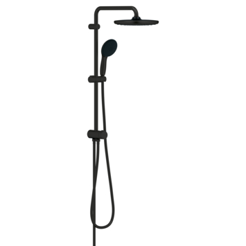 Grohe Vitalio Start 250 Flex douchesysteem met omstelling Rond, Max. 8,0L/Min Bij 3 Bar Mat Zwart - hartafstand kraan 15 cm
