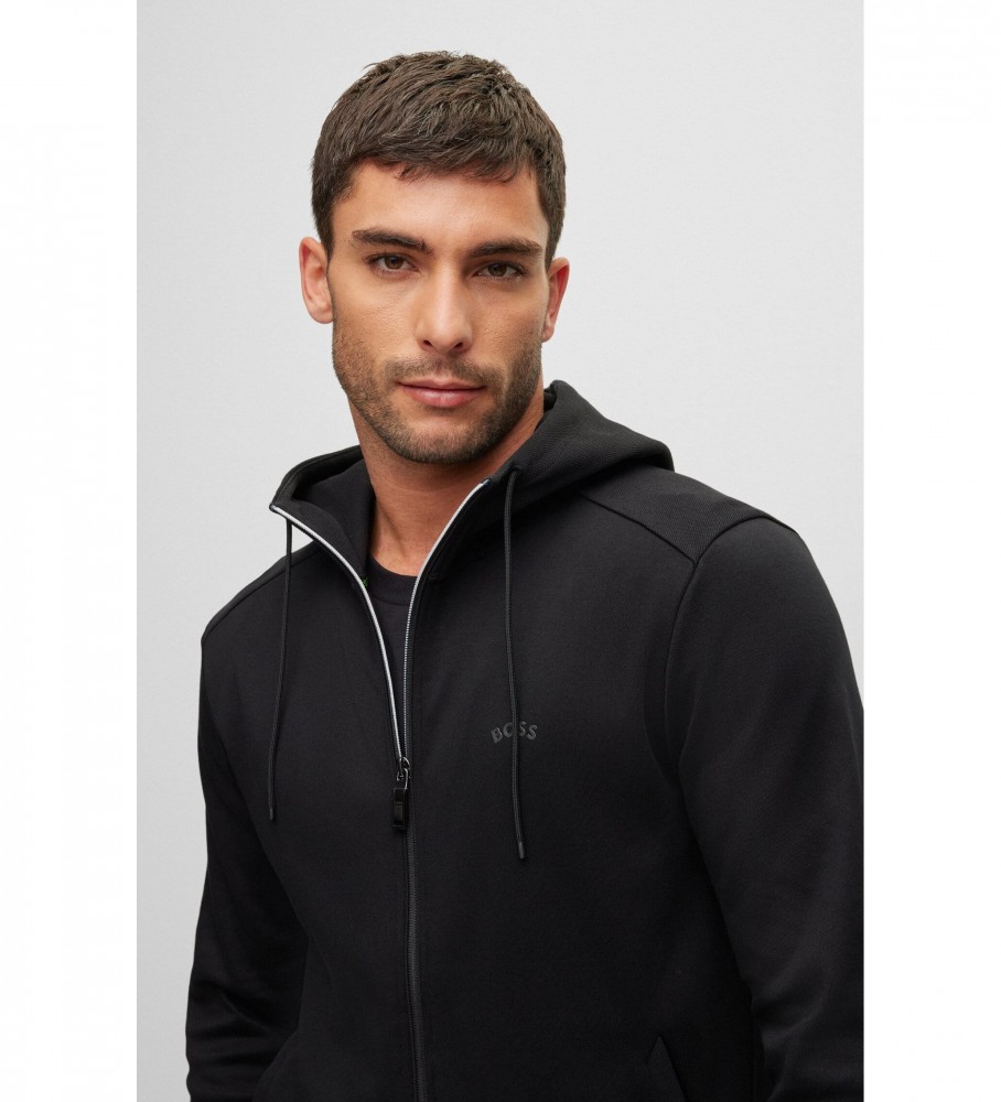 Moletom BOSS Saggy Curved preto