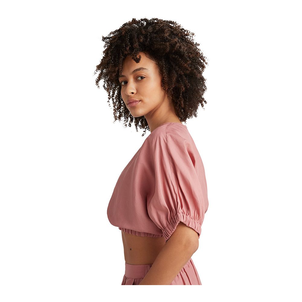 O'Neill TIDDA WOVEN - Crop top Femme ash rose