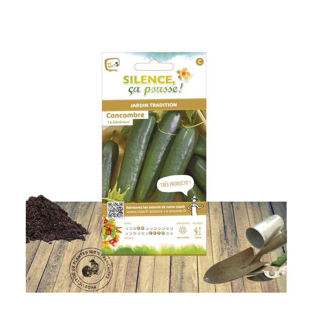 Graines de concombre le généreux/cucumis sativus le généreux[-]sachet de 3,50 gr.