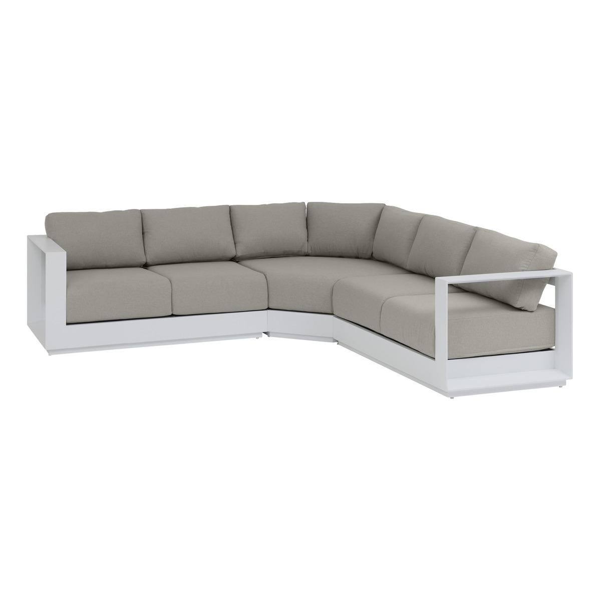 SALON ANGLE ALLURE BLANC 5 PLACES