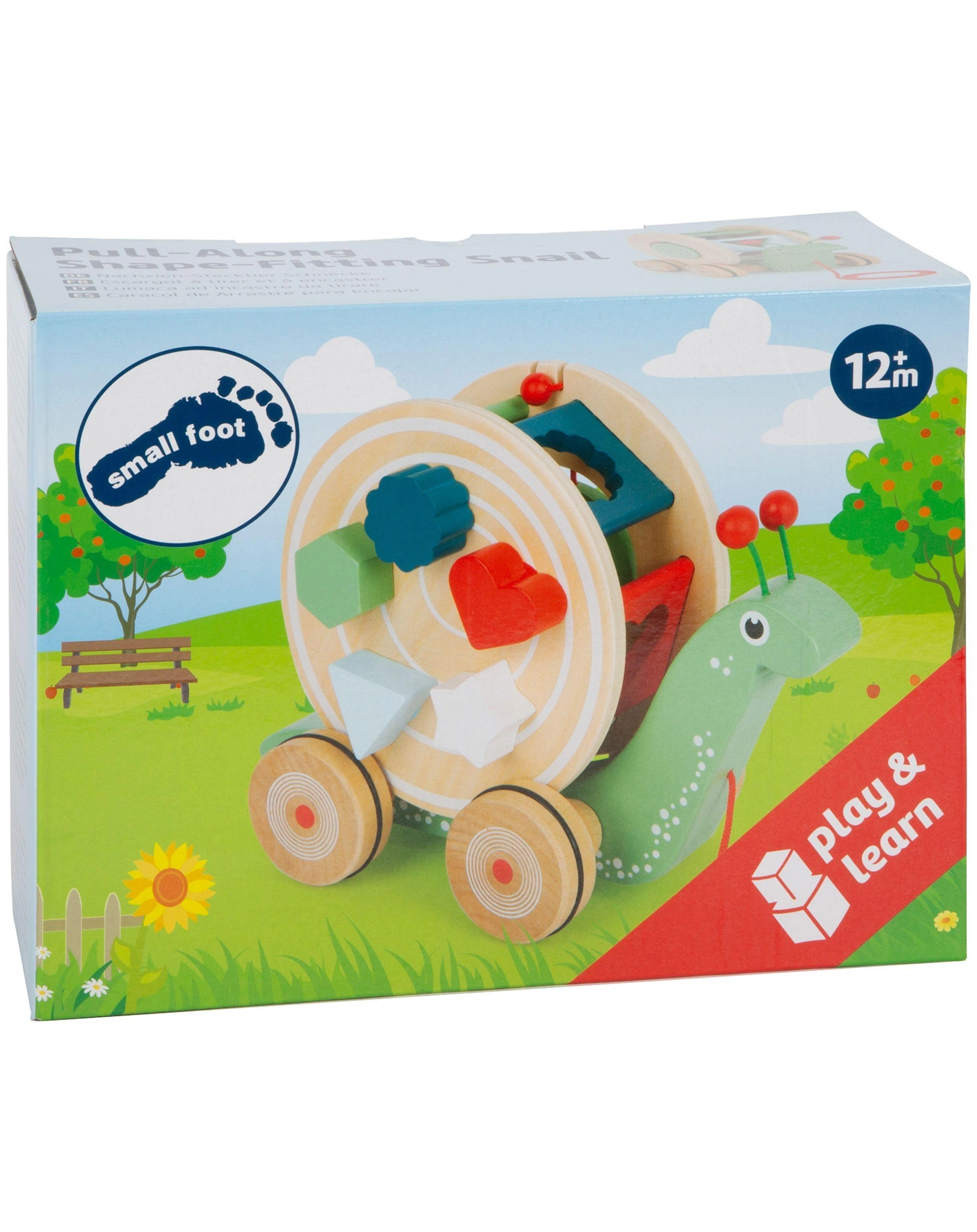 Nachzieh-Stecktier SCHNECKE 6-teilig