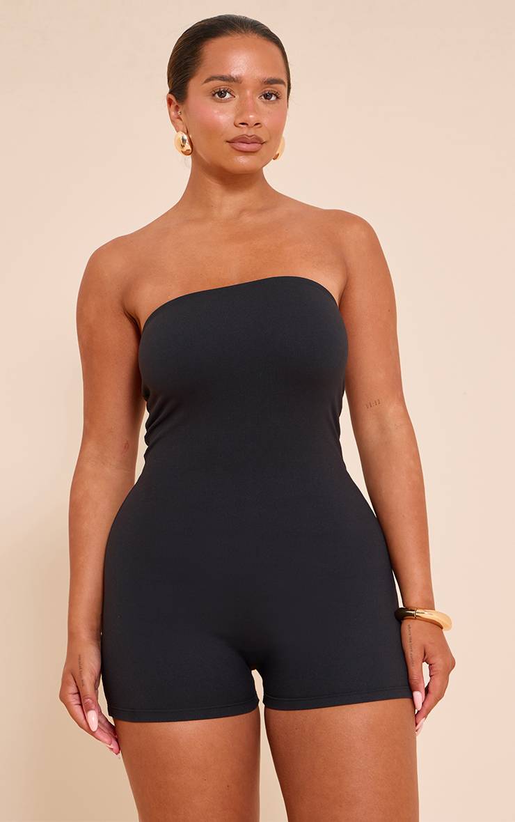 Noir Combi-short Bandeau Sculptante Shape