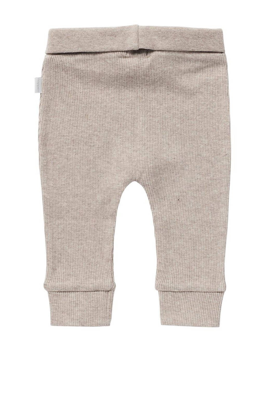 Noppies baby broek Naura met katoen taupe melange
