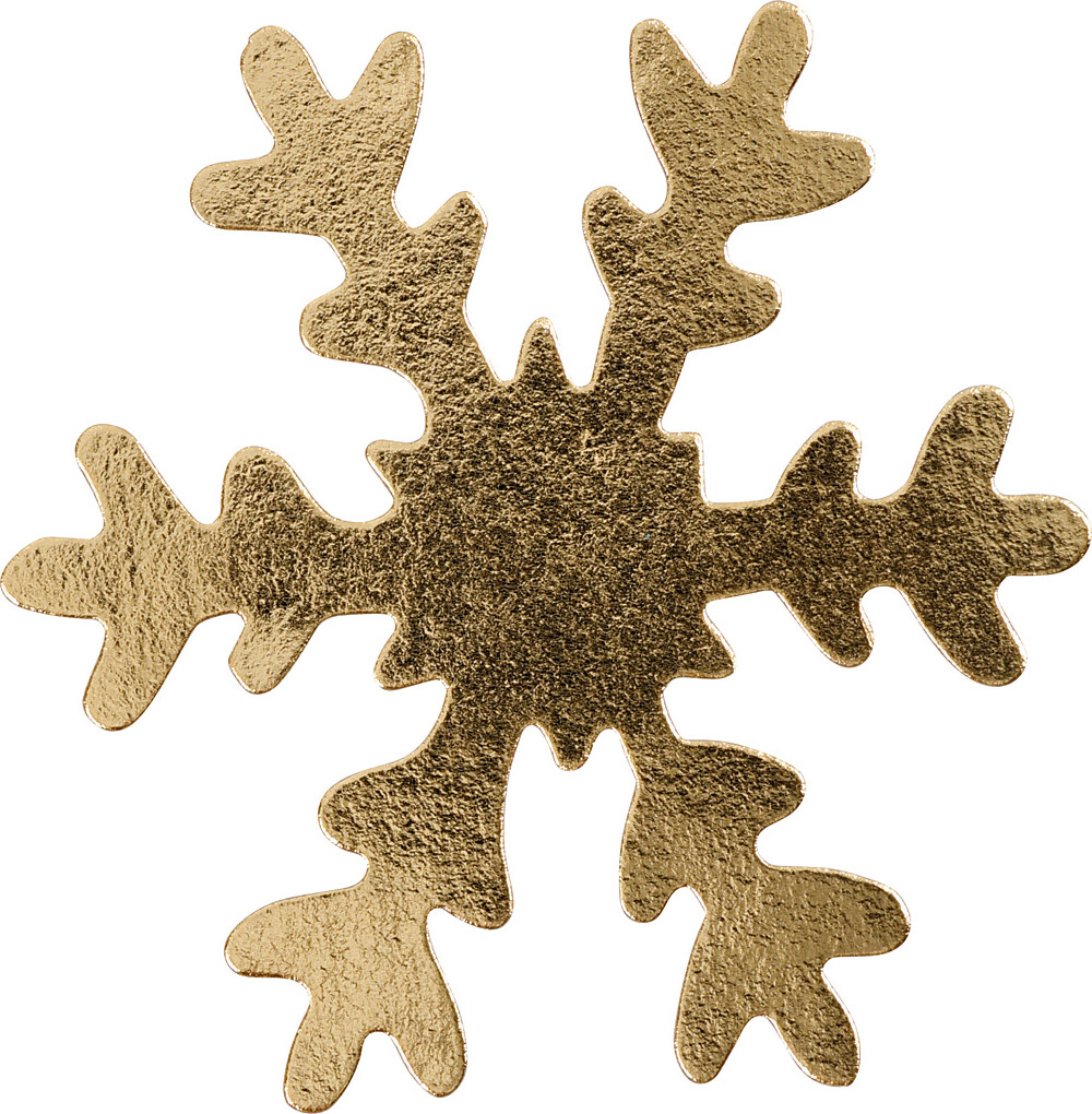 Snefnug - Ø 3+5+8+10 CM - 350 G - Guld - 16 Stk