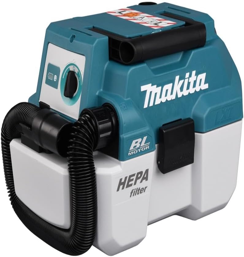 Makita, HEPA-Filter, DVC750LZ, Staubsauger DVC 750 LZ 18 Volt ohne Akku und Ladegerät, Grün/Schwarz, 4.5 liters