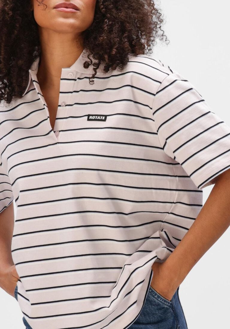 roze rotate polo jersey polo shirt