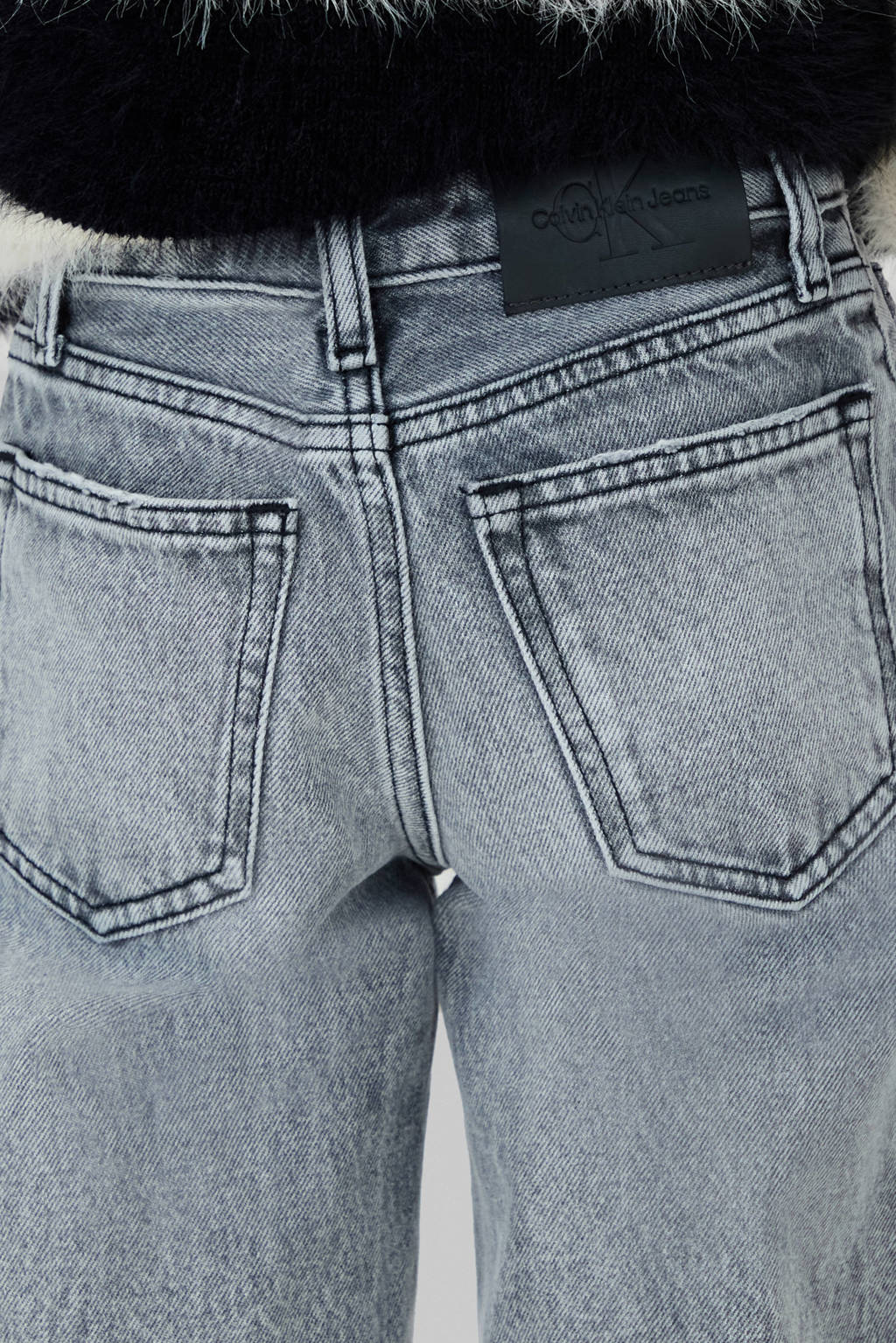 Calvin Klein high waist wide leg jeans grey denim