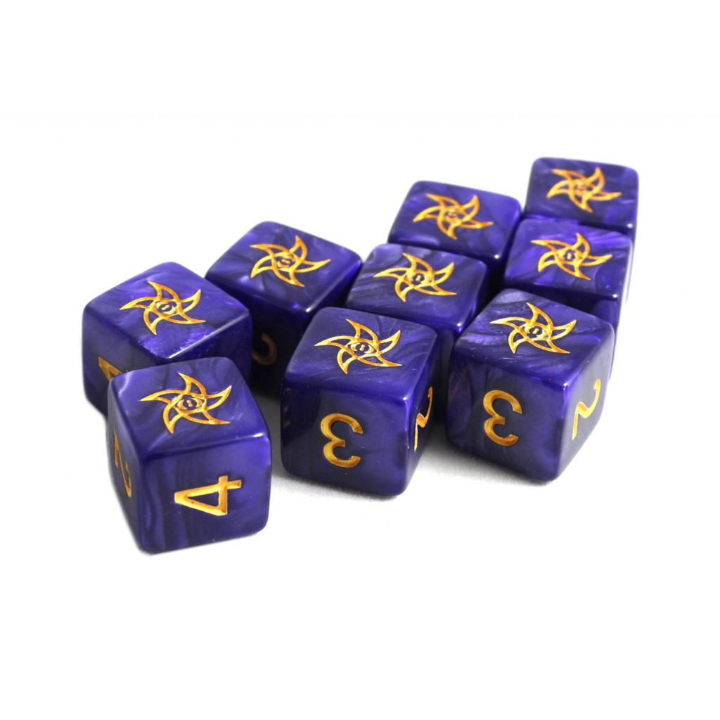 Set de 9 Dés 6 Faces Elder Dice: The Astral Elder Sign Mystic Purple