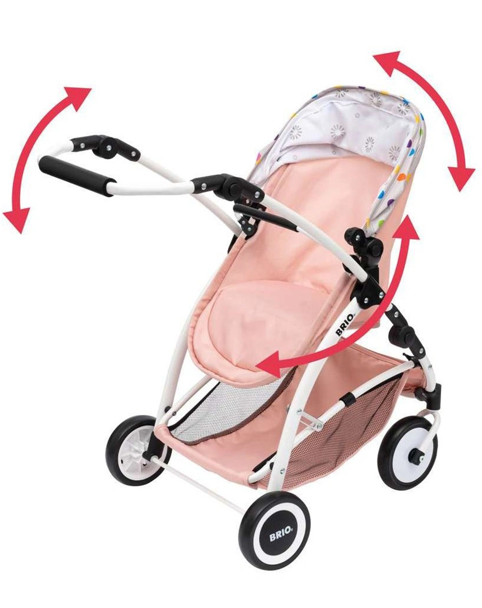 Puppenwagen FLEX mit Multifunktions-Top in rosa/bunt