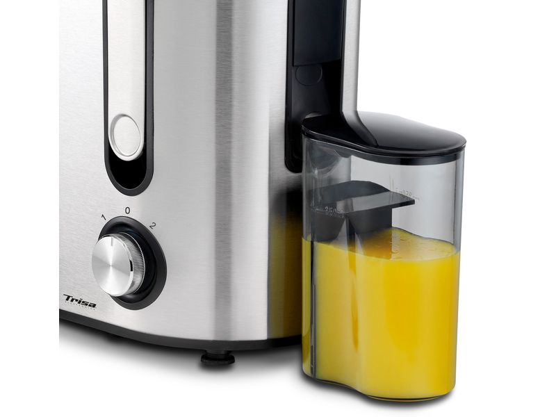 Trisa Entsafter Vital Juicer Schwarz/Silber Slow Juicer für alle Obst- und Gemüsesorten
