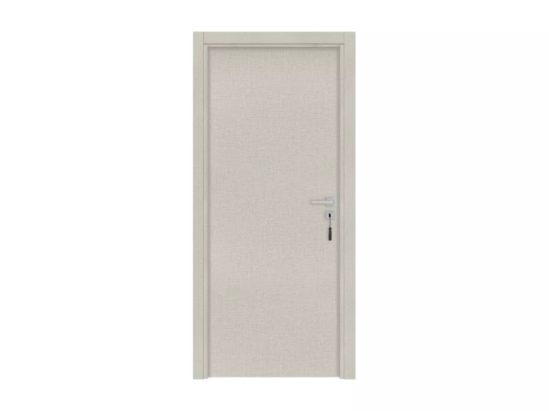 Bloc-porte pose fin de chantier collection Premium Miro, H.204 x l.73 cm, aspect textile opale, réversible