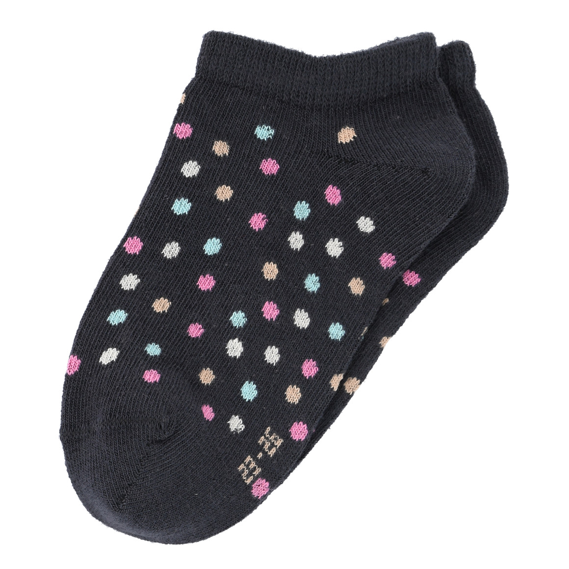 Topolino 5 Paar Mädchen Sneaker-Socken im Set dunkelgrau / rosa / orange