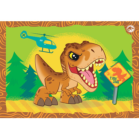 Jurassic World puslespil 4i1 - 12, 16, 20 og 24 brikker