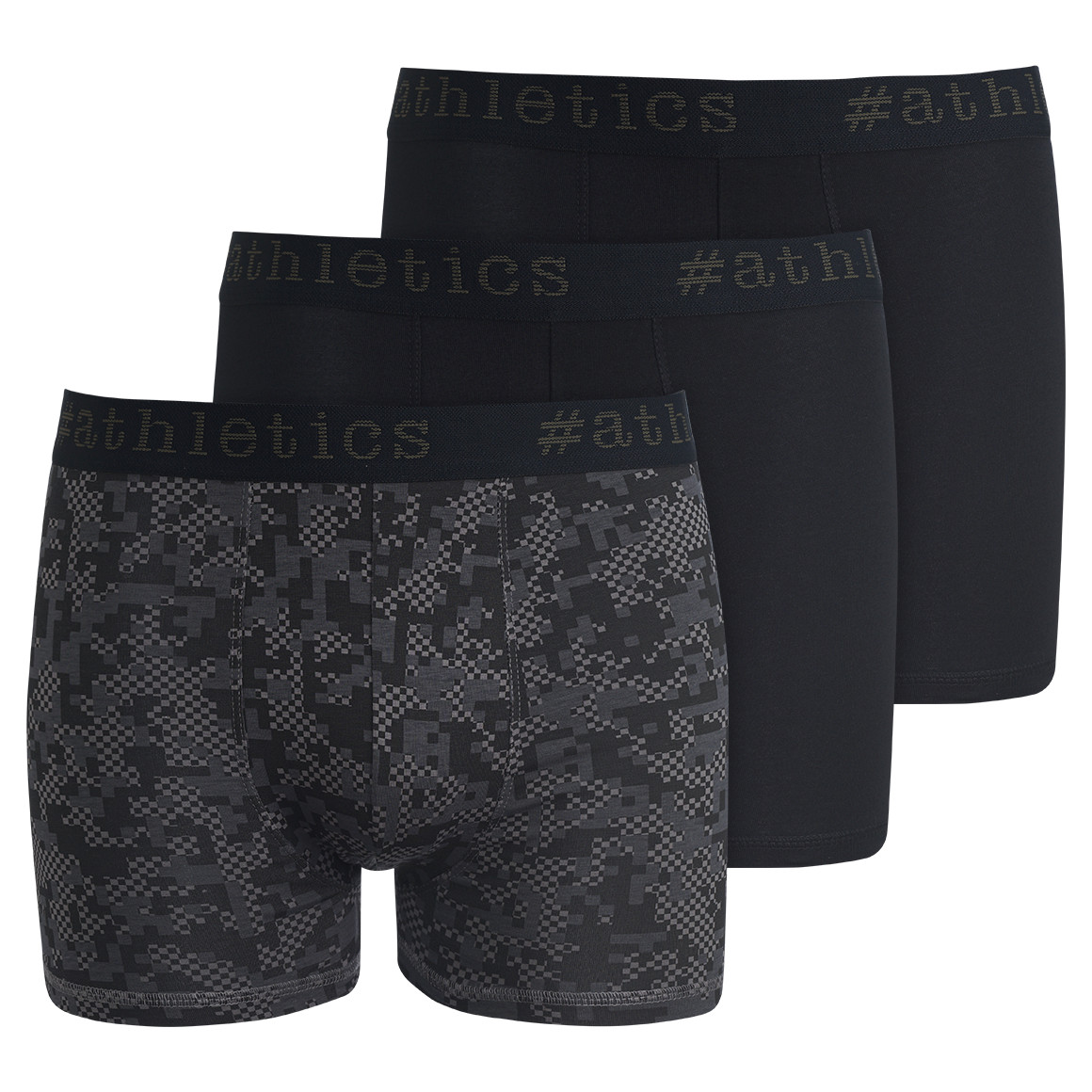 VanVaan 3 Herren Retroshorts im Set grau / schwarz
