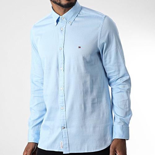 Chemise Manches Longues Core Flex Dobby 5038 Bleu Clair