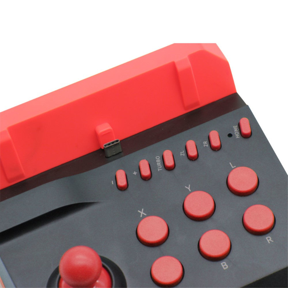 Joystick Arcade Retro Gamepad Controller für Nintendo Switch / Lite - Schwarz / Rot